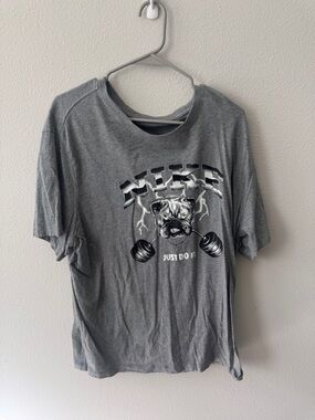 Nike Gray Bulldog Weightlifting Graphic Tee